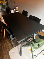 TEAB Zuiver eettafel - Zwart Blad, IJzeren Onderstel, Huis en Inrichting, Tafels | Eettafels, Ophalen, Gebruikt, 50 tot 100 cm