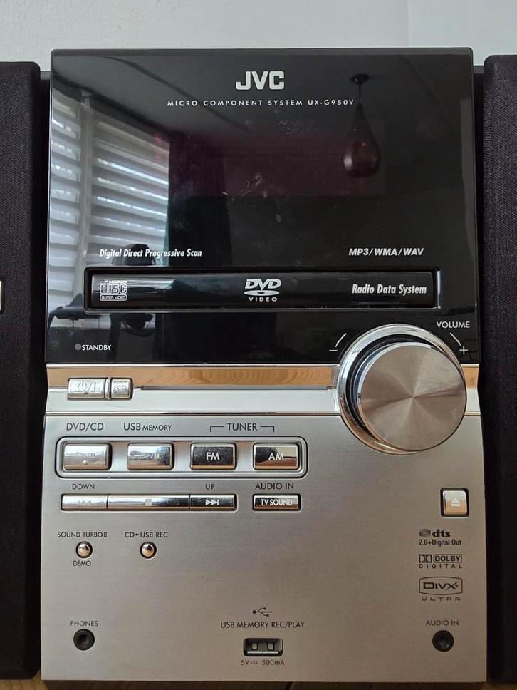 JVC Microset - Compacte Muziekinstallatie, Audio, Tv en Foto, Stereo-sets, Gebruikt, Cd-speler, Dvd-speler, Tuner of Radio, Speakers