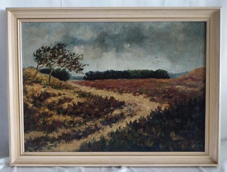 J. de Haas (XIXe) - Duinlandschap - 1900, Antiek en Kunst, Kunst | Schilderijen | Klassiek, Ophalen