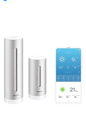 Netatmo Weerstation V3 – Complete set (binnen + buiten)– €45 beschikbaar voor biedingen