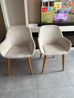 Kave Home konna eetkamerstoel 2 stuks beige zand, Huis en Inrichting, Stoelen, Ophalen of Verzenden, Gebruikt, Twee