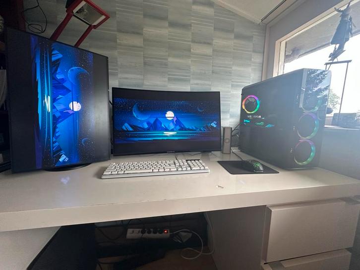 Complete gaming setup | rtx 3070 | ryzen 5 5600 | 16gb ram |, Computers en Software, Desktop Pc's, Zo goed als nieuw, 4 Ghz of meer