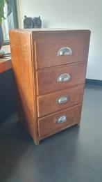 Vintage ladekast jaren'50 mooi doorleefd uiterlijk., Ophalen, Gebruikt, 50 tot 100 cm, 3 of 4 laden