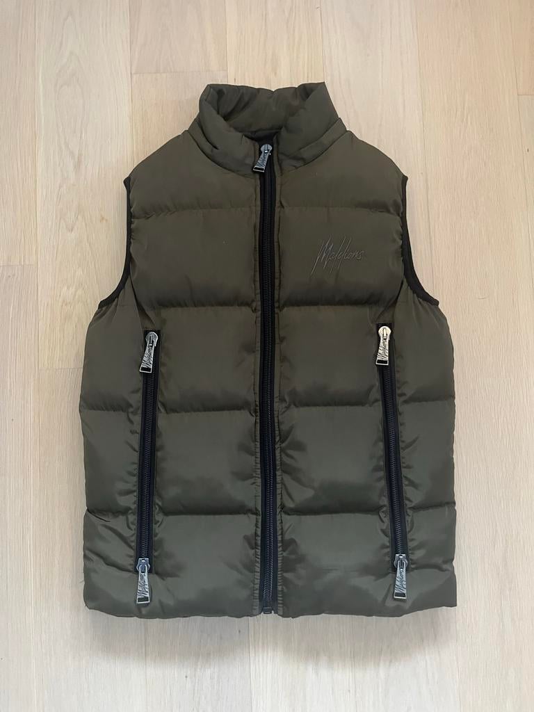 Malelions Bodywarmer Donkergroen - maat XS, Kleding | Heren, Bodywarmers, Zo goed als nieuw, Maat 46 (S) of kleiner, Groen, Ophalen of Verzenden