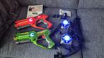 Laserguns (oranje en groene) met 2 vesten, Ophalen of Verzenden, Zo goed als nieuw