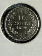 10 cent 1894 Wilhelmina, Zilver, Ophalen of Verzenden, 10 cent, Koningin Wilhelmina