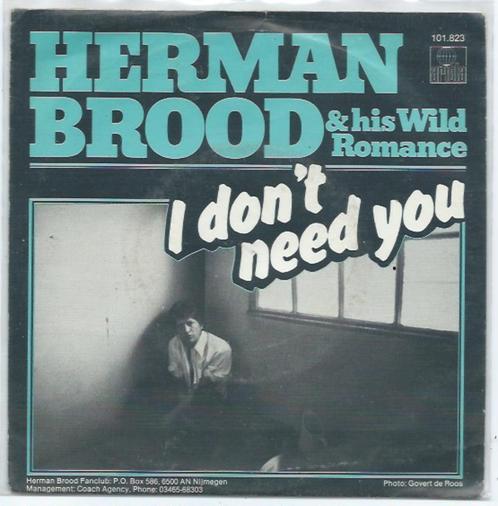 Nederbeat- Herman Brood and W.Romance-I don't need, Cd's en Dvd's, Vinyl Singles, Gebruikt, Pop, Verzenden