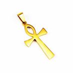 38mm Egyptische Kruis Hanger Heren Dames Stalen Goudkleur, Overige materialen, Birgitta-Gracht 33, 6465 EL Kerkrade, Nederland