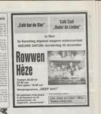 Rowwen Hèze - advertenties, Verzamelen, Muziek, Artiesten en Beroemdheden, Gebruikt, Ophalen of Verzenden, Boek, Tijdschrift of Artikel