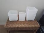 Set van 3 prachtige DUTZ vazen, Wit, Ophalen of Verzenden, Minder dan 50 cm, Glas