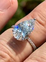Gouden ring diamanten totaal 5.24ct! met certificaat nieuw!, Wit, Nieuw, Ophalen of Verzenden, 17 tot 18