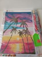 Diamond Painting Palmen 30x40cm ronde steentjes, Ophalen of Verzenden, Nieuw, Knutselwerk