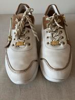 Hassia sneakers zgan, maar 38,5, wit leer met beige suède, Hassia, Wit, Ophalen of Verzenden, Sneakers of Gympen
