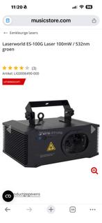 Laserworld ES-100G laser 100mW / 532nm groen, Ophalen of Verzenden, Gebruikt, Laser