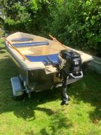 Sloep + trailer + Suzuki 6PK 4-takt (NIEUW-GARANTIE), Watersport en Boten, Ophalen, Tot 10 pk, Zo goed als nieuw, 3 tot 6 meter
