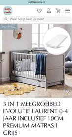 3 in 1 meegroei bed Evolutif Laurent Patit Amelie grijs, Ophalen, Zo goed als nieuw, Jongetje of Meisje