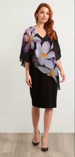 Ribkoff elegante zwarte jurk overlaag met pastelkleuren 42, Overige kleuren, Verzenden, Maat 42/44 (L), Joseph Ribkoff