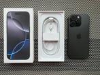 iPhone 16 Pro 128GB Zwart Titanium + Accessoires, IPhone 16 Pro, 128 GB, Zwart, Ophalen of Verzenden