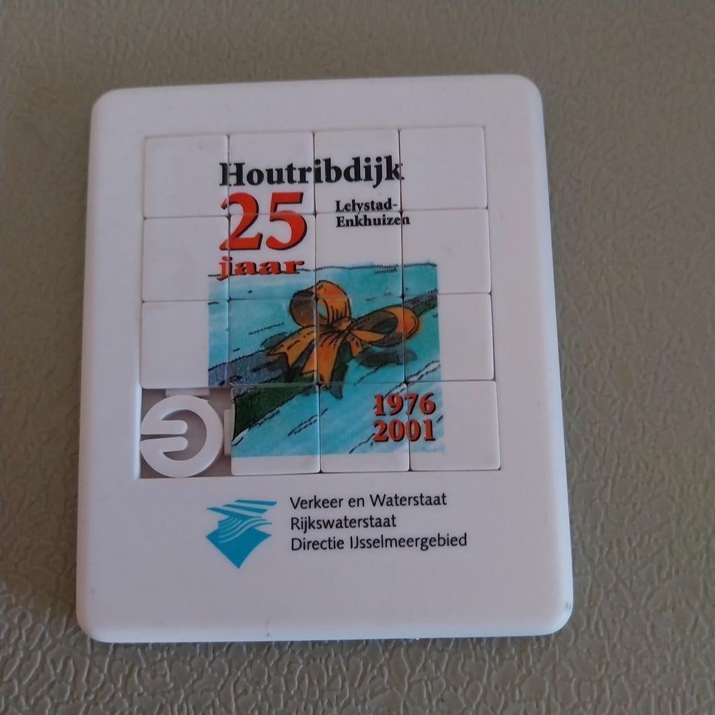 Leuke Schuifpuzzel - Houtribdijk 25 jaar, Ophalen of Verzenden, Minder dan 500 stukjes, Nieuw, Overige typen