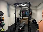 Powercage squatcage squatkooi stang en 260kg aan schijven, Sport en Fitness, Zo goed als nieuw, Ophalen