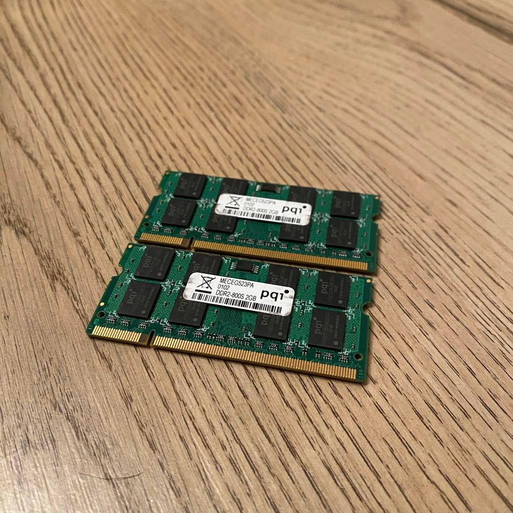 PQ1 4GB 2Rx8 DDR2 800MHz  ( 2x 2GB ), Computers en Software, RAM geheugen, Gebruikt, Ophalen of Verzenden, 800 MHz, DDR2