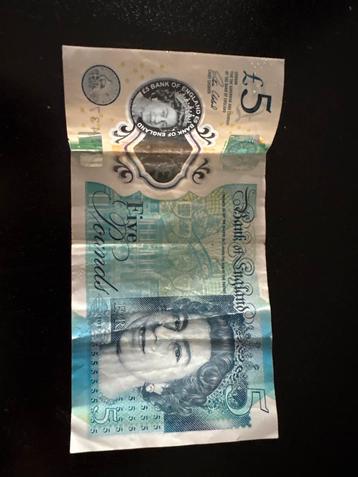 5 Pond Biljet - Bank of England beschikbaar voor biedingen