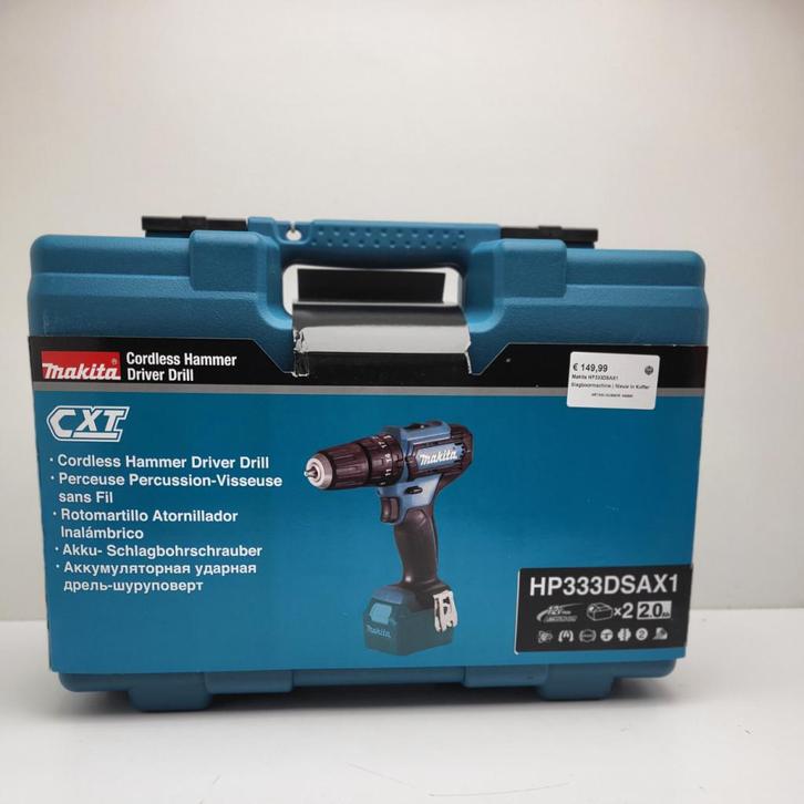 Makita HP333DSAX1 Accu Slagboormachine | Nieuw in Koffer, Doe-het-zelf en Verbouw, Gereedschap | Boormachines, Nieuw