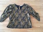 Co ‘couture blouse, goud-zwart, kant, maat L, Maat 38/40 (M), Verzenden, Zwart, Co ‘couture