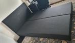 Bed - boxspring, Ophalen, Zwart, Tweepersoons, 140 cm