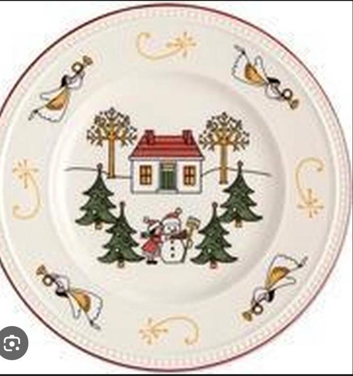 Wedgwood Kerst Servies AH Gebaksbordje, Huis en Inrichting, Keuken | Servies, Zo goed als nieuw, Bord(en), Wedgwood, Aardewerk