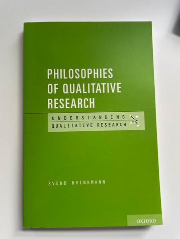 Filosofieën van kwalitatief onderzoek - Brinkmann beschikbaar voor biedingen
