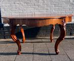 geschulpte  antiek mahonie tafel, 112 x 140, hoog 70 cm, Antiek en Kunst, Ophalen of Verzenden