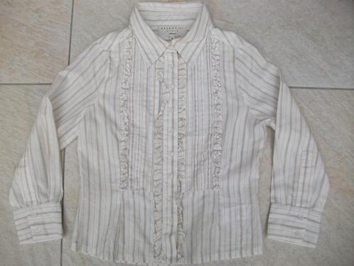 Essentiel Antwerp Blouse ecru maat 116 lange mouw gestreept, Kinderen en Baby's, Kinderkleding | Maat 116, Zo goed als nieuw, Meisje