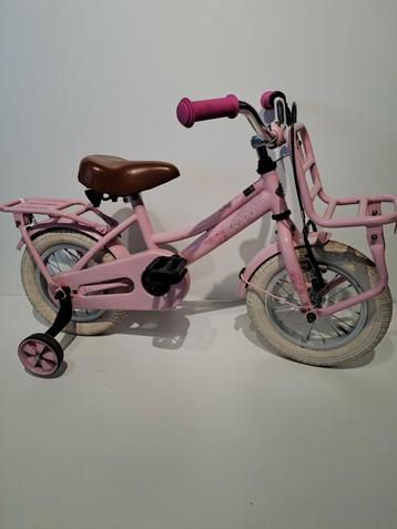 Popal Cooper 12 inch meisjesfiets met voordrager zijwielen  beschikbaar voor biedingen