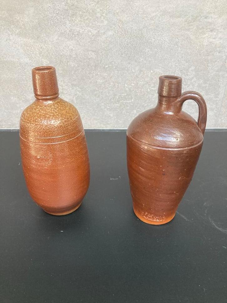 Aardewerken Flessen/Kruikjes - Set van 2 stuks, Antiek en Kunst, Antiek | Keramiek en Aardewerk, Ophalen of Verzenden