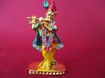 Klein cadeau Krishna beeldje met emaille en strass, Verzamelen, Religie, Verzenden, Nieuw, Beeld(je), Hindoeïsme