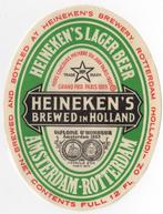 HEINEKEN'S - export etiket, Ophalen of Verzenden, Zo goed als nieuw, Overige typen, Heineken