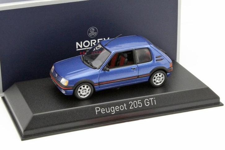 Peugeot 205 GTi 1.9 1992 Miami Blauw Schaal 1/43 Norev, Hobby en Vrije tijd, Modelauto's | 1:43, Nieuw, Auto, Norev, Ophalen of Verzenden