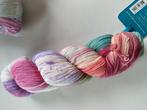 5x á 100gr. Handgeverfde Merino wol.kl.64 a 13,95 per stuk, Ophalen of Verzenden, Nieuw, Breien of Haken, Wol of Garen