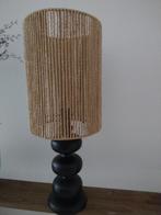 Lamp met touwkap én witte kap, Ophalen of Verzenden, Hout, Minder dan 50 cm
