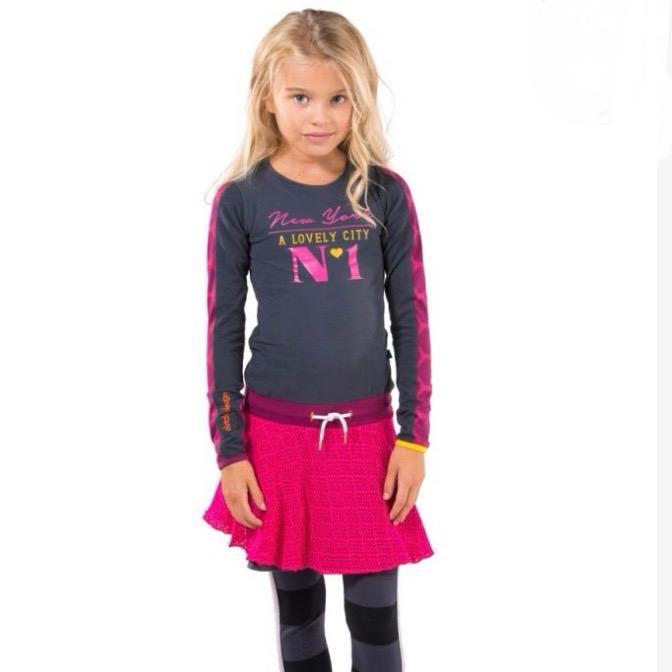 NIEUW! Ninni Vi jurk mt 146/152 antraciet grijs/roze, Kinderen en Baby's, Kinderkleding | Maat 152, Nieuw, Meisje, Jurk of Rok