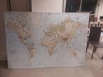 enorm grote wereldkaart op canvas ( 500352), Ophalen, Zo goed als nieuw