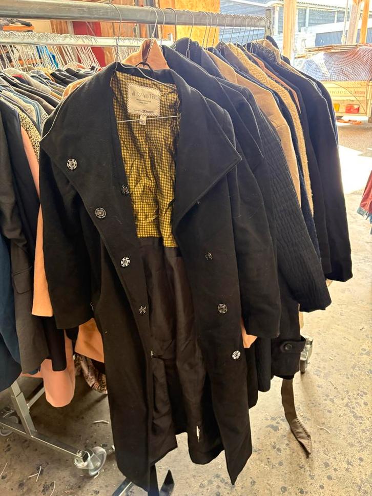 Grote partijen wollen en leren jassen tevens colberts, Kleding | Dames, Jassen | Winter, Gedragen, Maat 42/44 (L), Zwart, Ophalen of Verzenden