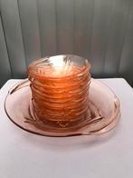 Compote stel gekleurd, geperst glas., Ophalen