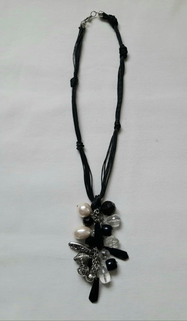 Vintage dames ketting in Boho stijl. Gratis oorbellen., Sieraden, Tassen en Uiterlijk, Kettingen, Zo goed als nieuw, Overige materialen