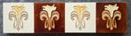 4 Art Nouveau tegels C 1905, Ophalen of Verzenden