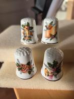 4 Vingerhoedjes Kerst decoratie. Djem porselein, Ophalen of Verzenden, Zo goed als nieuw