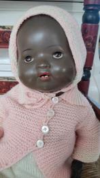 Oude/antieke donkere baby pop, Verzamelen, Poppen, Ophalen of Verzenden, Gebruikt, Pop