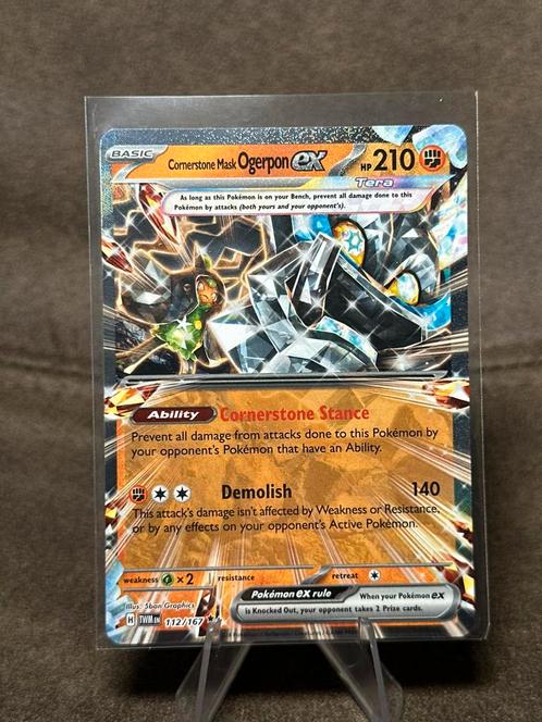 Cornerstone Mask Ogerpon Ex #112 112/167 Twilight Masquerade, Hobby en Vrije tijd, Verzamelkaartspellen | Pokémon, Zo goed als nieuw