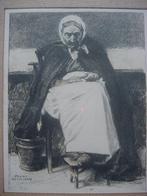 Originele lytho van frans gailliard, Antiek en Kunst, Kunst | Schilderijen | Klassiek, Ophalen of Verzenden